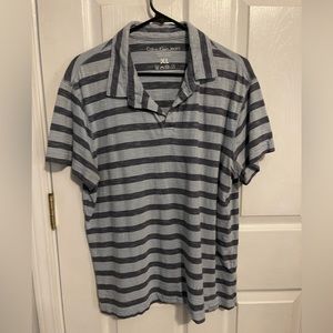 Calvin Klein polo light blue striped XL